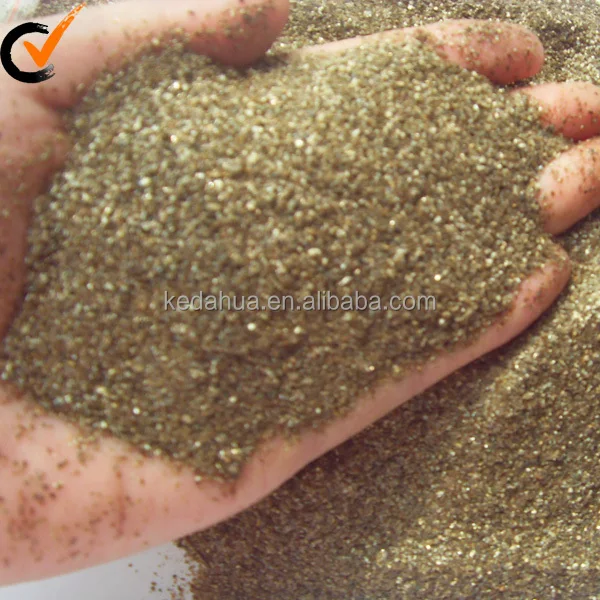 0.3-1mm golden/red color raw vermiculite