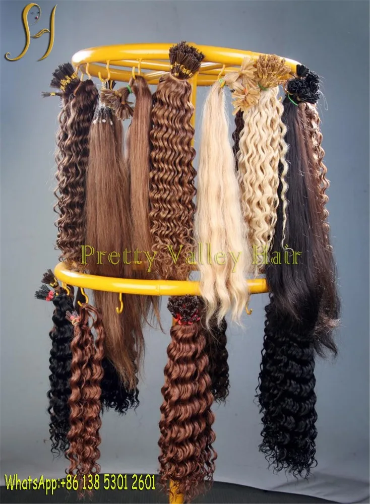 100% блонд вьющиеся человеческие волосы для наращивания