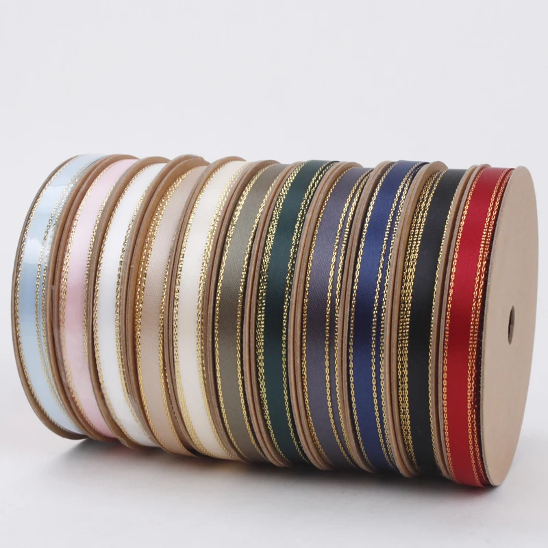 15 ярдов 6 мм однотонная Подарочная атласная лента