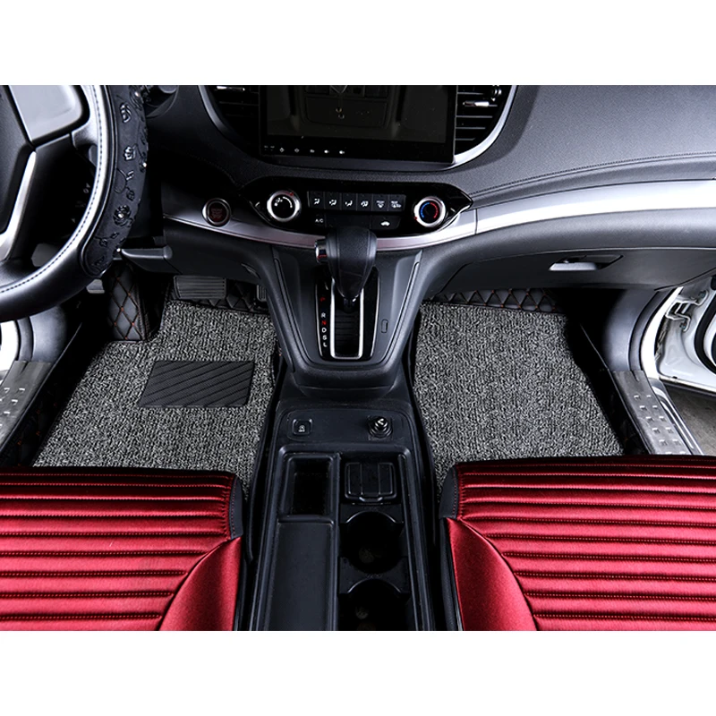 factory  pvc leather car floor mats non-slip waterproof coil carpet high quality car mat