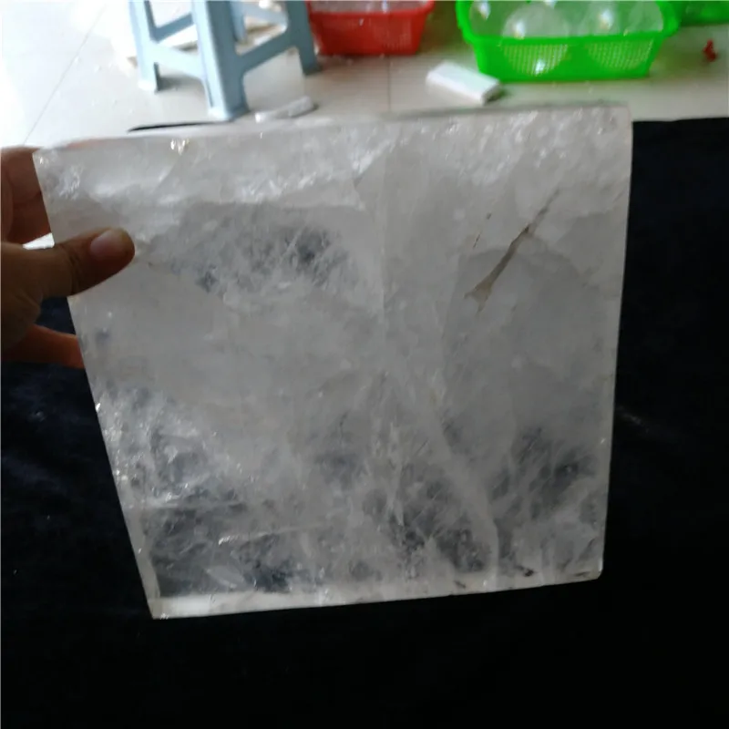 wholesale large natural quartz crystal tile rock crystal plates