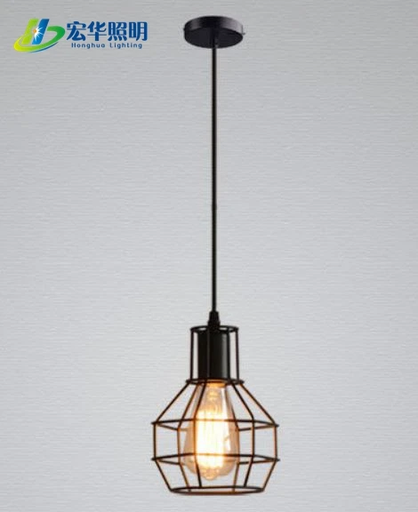 New popular fashion Nordic retro bird cage iron wire pendant light for decoration