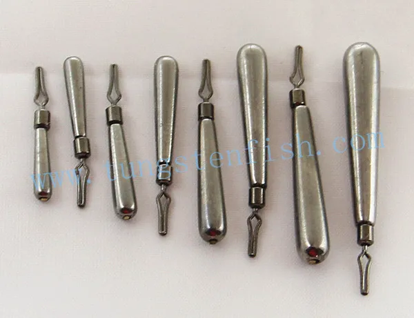 wholesale tungsten skinny drop shot fishing sinker