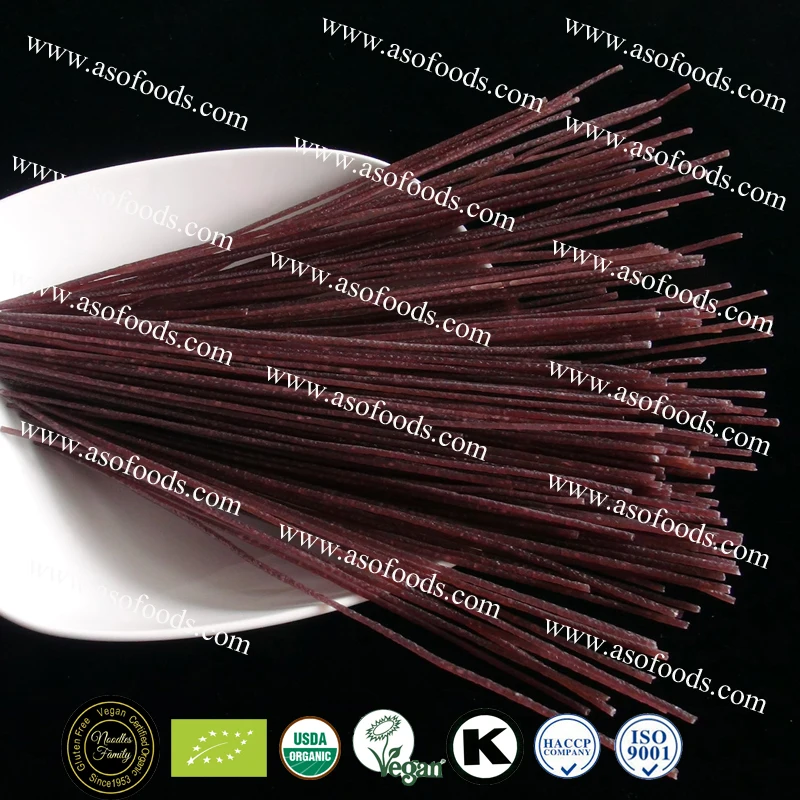 organic black rice gluten free vegan food packaged noodles pasta cila linguine spaghetti products production line bean nudels