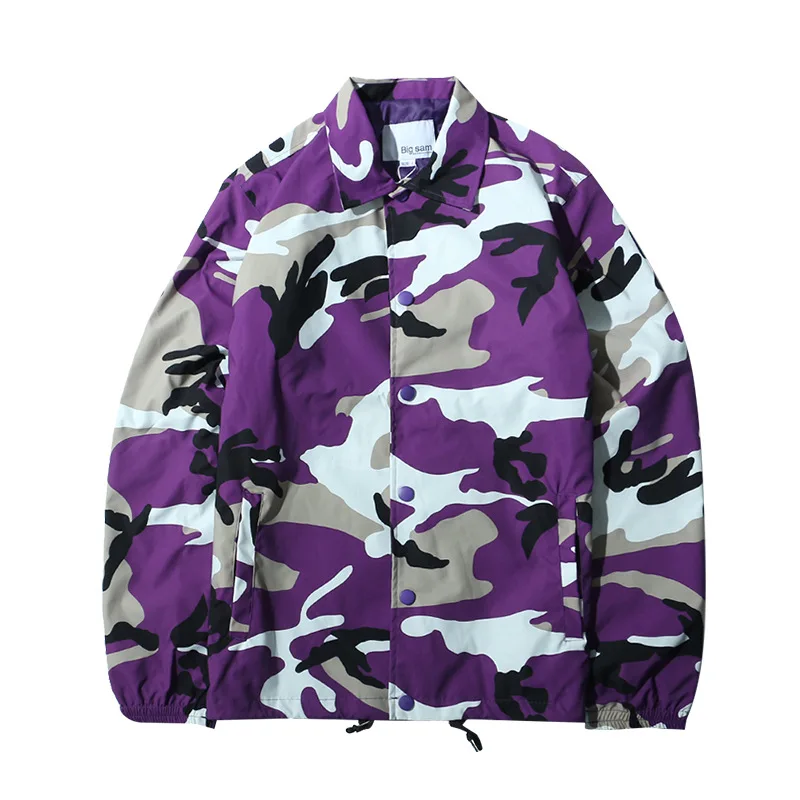 
China factory custom bomber jacket wholesale mens camo nylon coaches jacket 