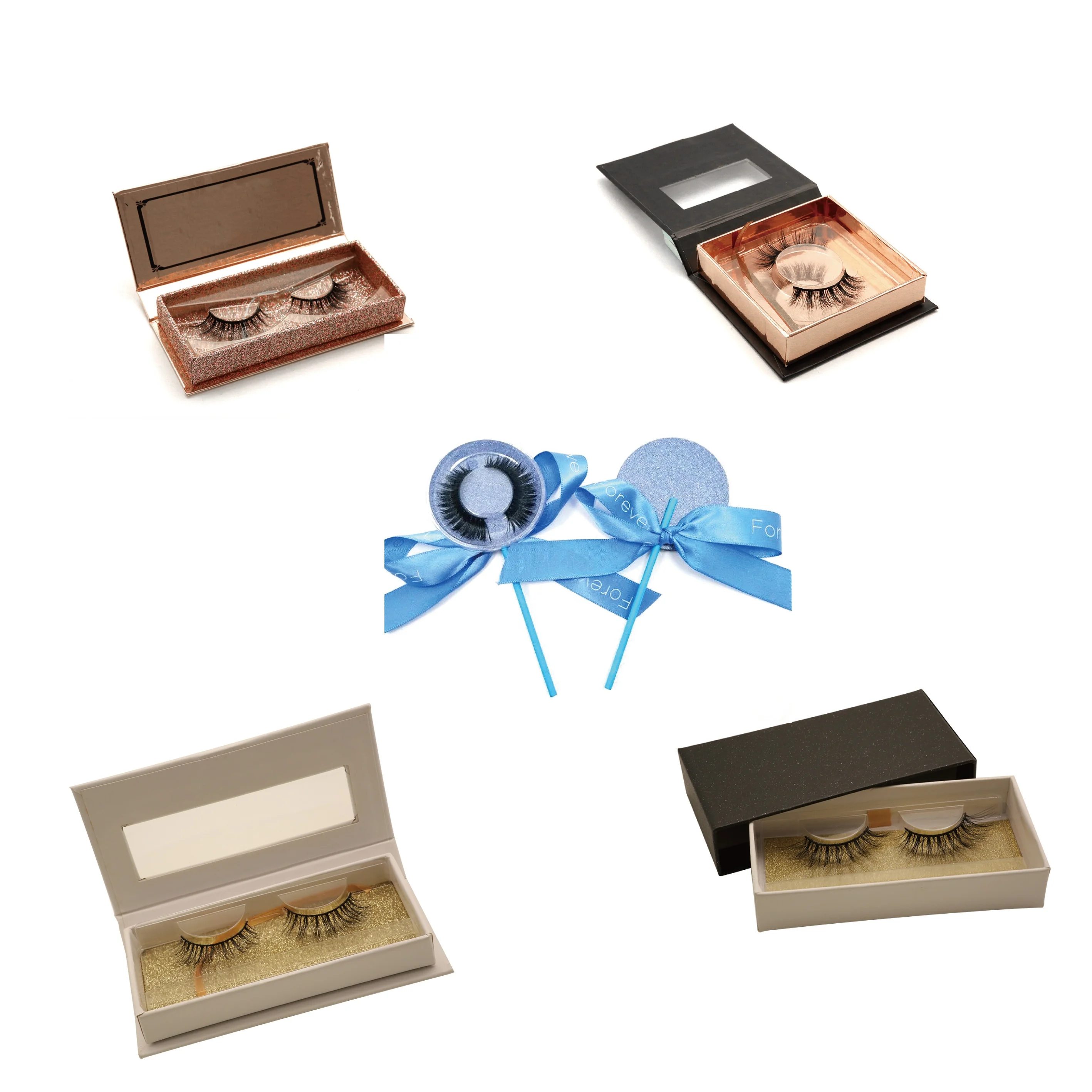 Mink Lashes  Fluffy Volume False Eyelashes Natural Look Reusable 100% Handmade