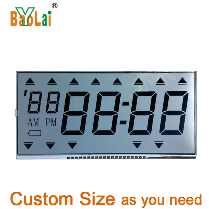 Monochrome LCD Manufacturer  custom TN HTN STN FSTN VA 7 segment LCD Display for Temperature Energy meter with LCD backlight
