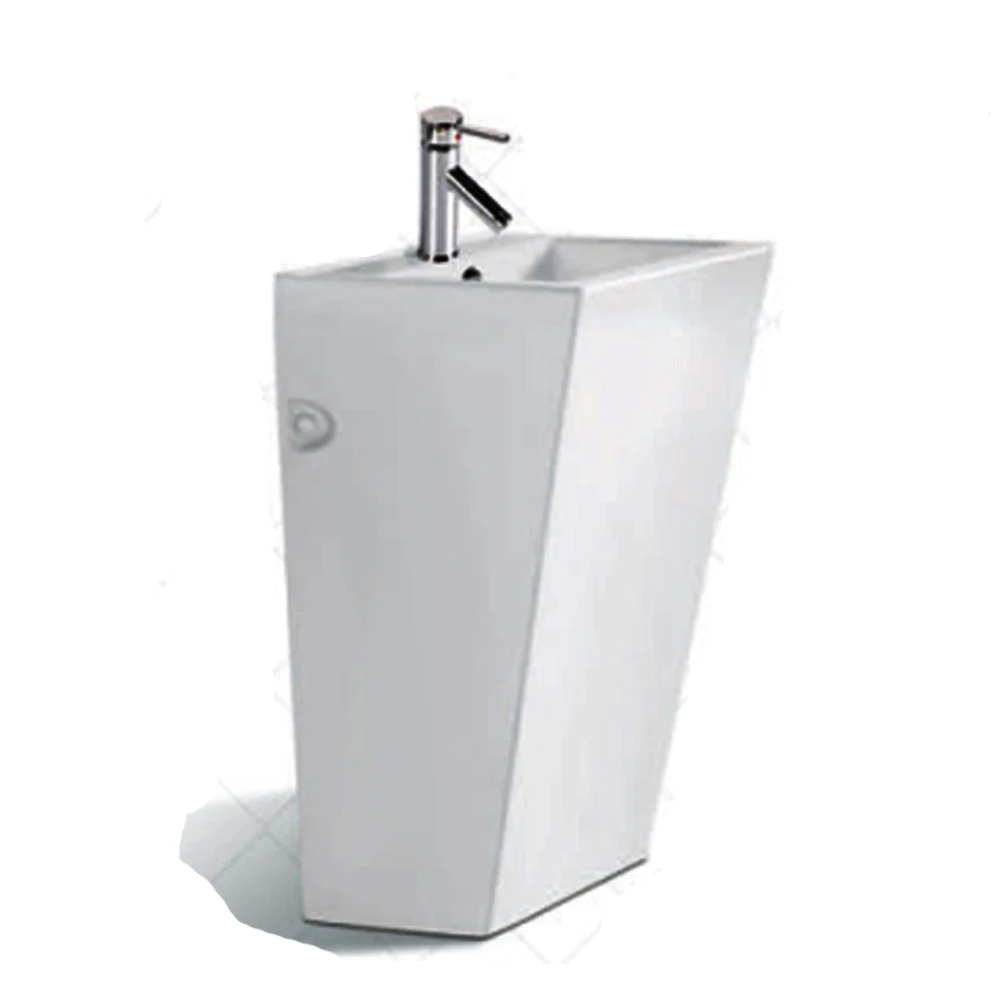 030 B bathroom one-piece stand water basin sink,square shape complete with toilet set