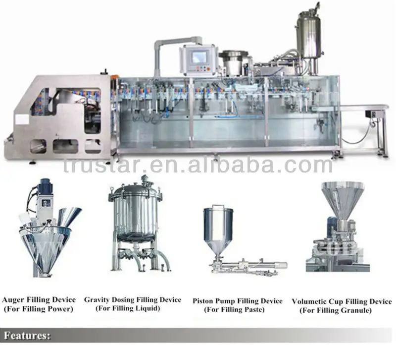 top spout flat pouches/Zipper doypack Packaging Machine