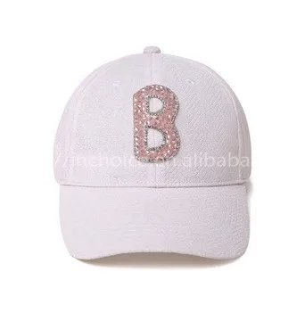 Custom Rhinestone Decorated 6 Panel Sports Hat Baseball Cap