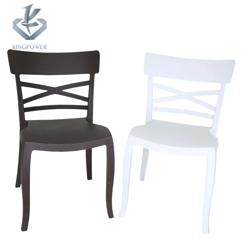 
Factory manufacture designer cross back restaurant dining plastic chair 
