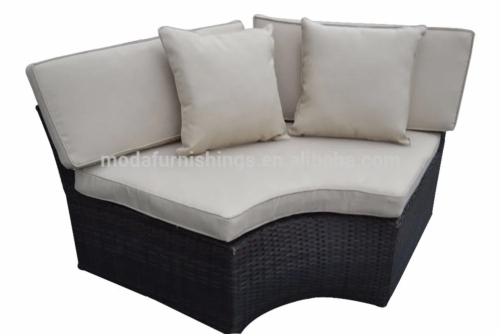 Outdoor Round Rattan Sunbed Patio Wicker Furniture Garden Day bed