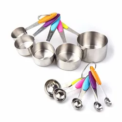 FINDKING 10 Piece Professional Stainless Steel Measuring Cups and Spoons Set