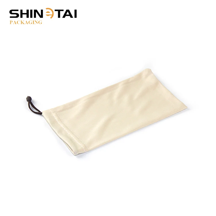 Shinetai 100% Polyester Microfiber Sunglasses Soft Pouch Glasses Drawstring Bag