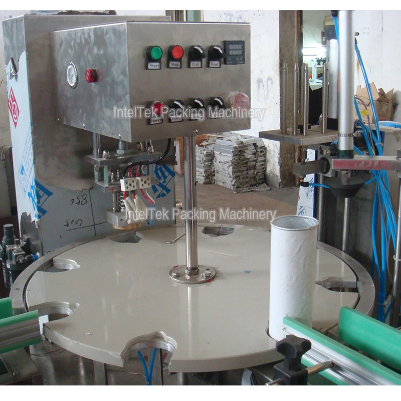 Rotary Type Potato Chips Paper Canister Sealing Can Seaming Machine