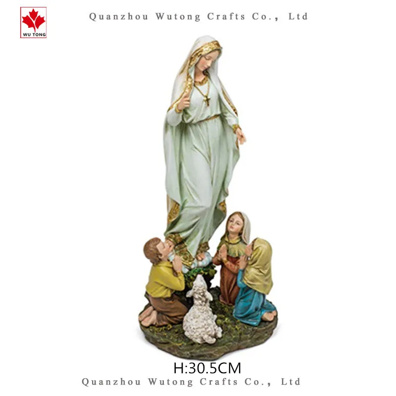 Custom Resin Religious Statues Our Lady Kids Statue Virgin Mary Figurine
