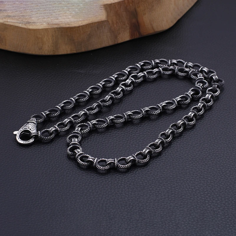 
New Hot Pop Men Jewelry Rocker Long Chain Design Stainless Steel Necklace 