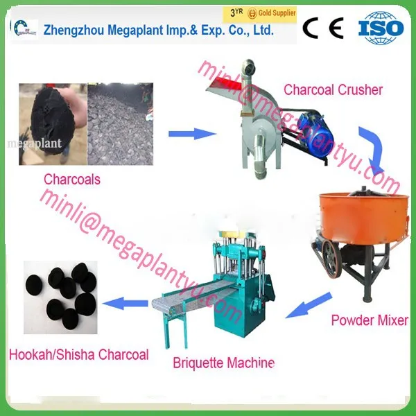 Coal processing machinery Shisha sawdust charcoal making machine