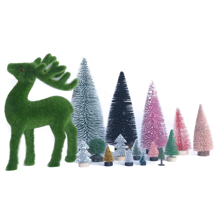 
Manufacturer Sales Frosted Artificial Customized Size Mini Christmas Tree for Table Decoration 