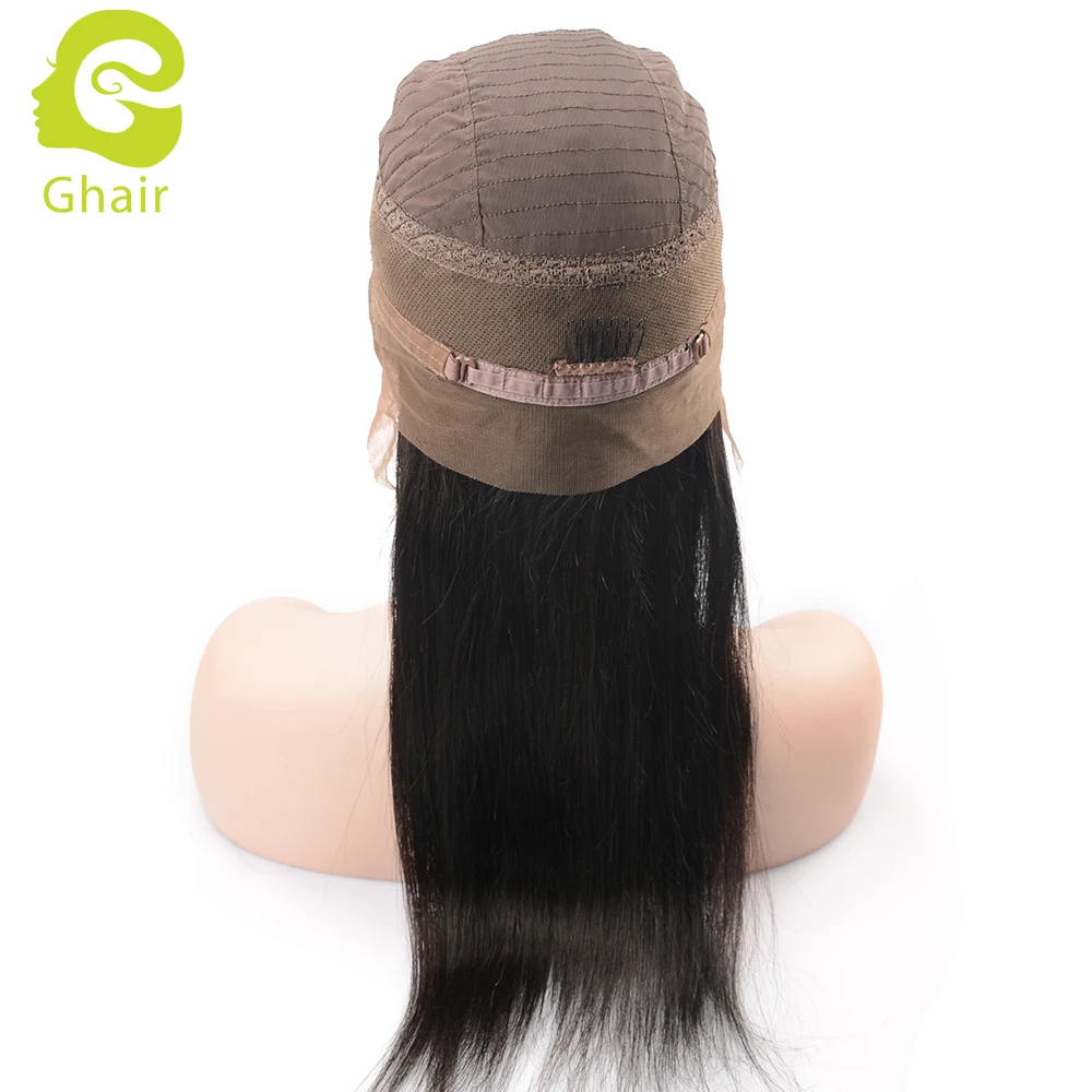 360 lace frontal wig cap for wig making virgin human hair straight wave