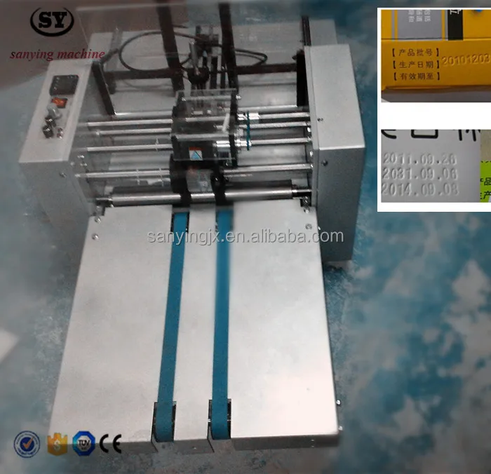 Картонная картонная печатная машина Impress ink date