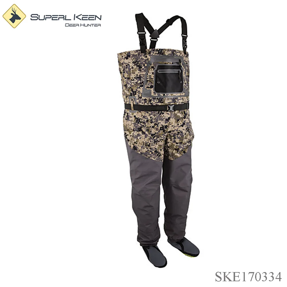 
Factory Waterfowl Breathable 4-layer Stocking Foot Hunting Wader 