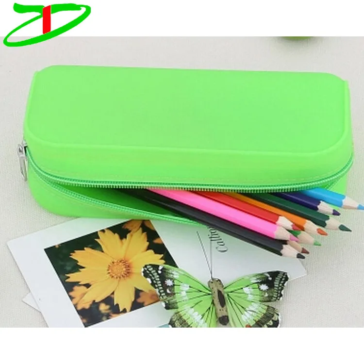 China Wholesale Colorful Pen Pouch Cheap Silicone Rubber Pencil Case