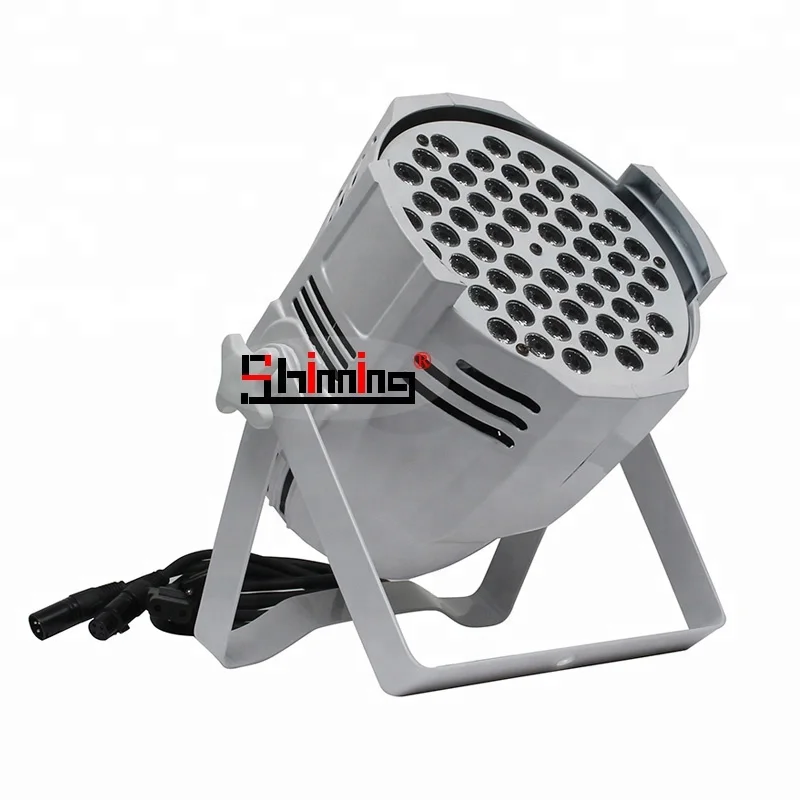 Lighting DJ White Housing LED Par Can Nightclub Show Wash 54Pcs 3W RGBW Par Light