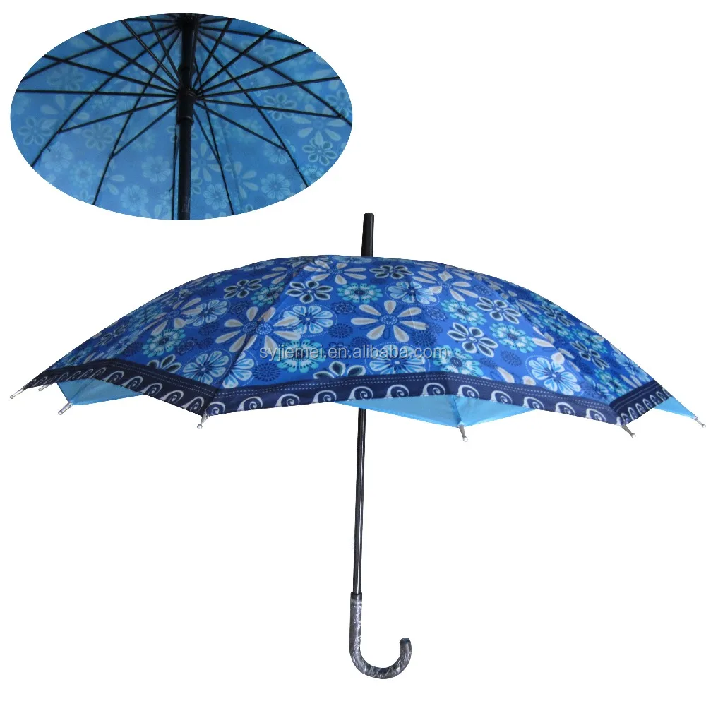 Double layer 170T polyester 16K straight umbrellas