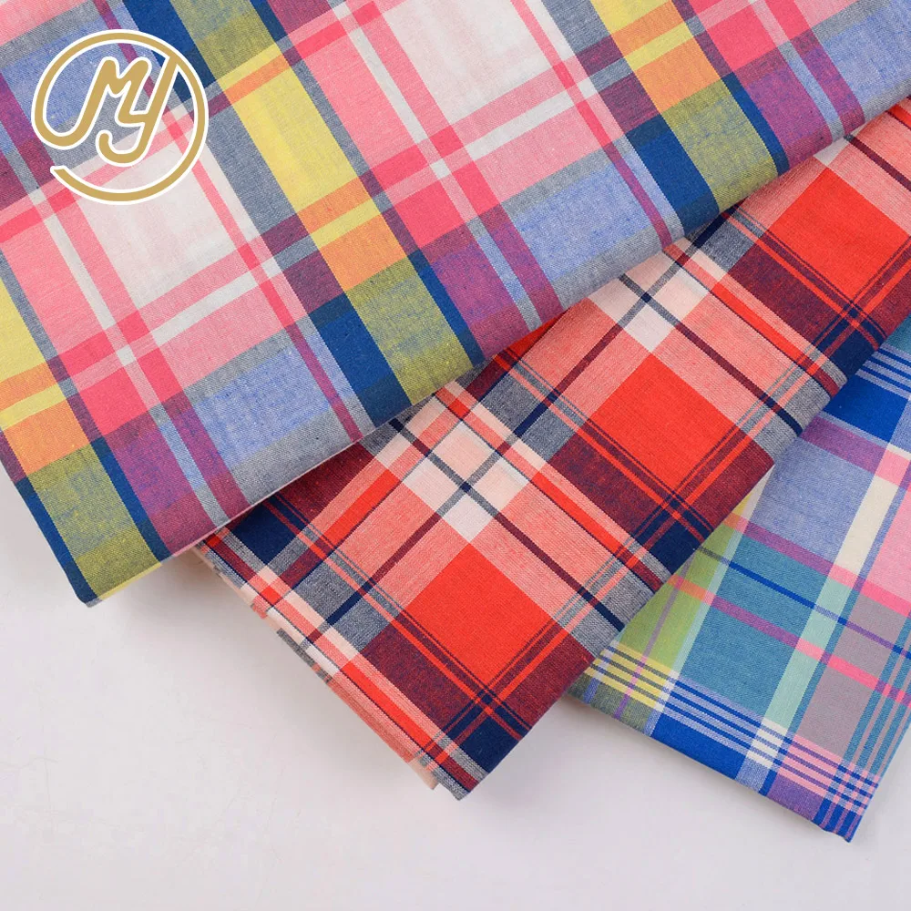 New Fashion Soft Hand Feel Dubai High Quality Stock 100 Cotton Check Shirt Fabric
