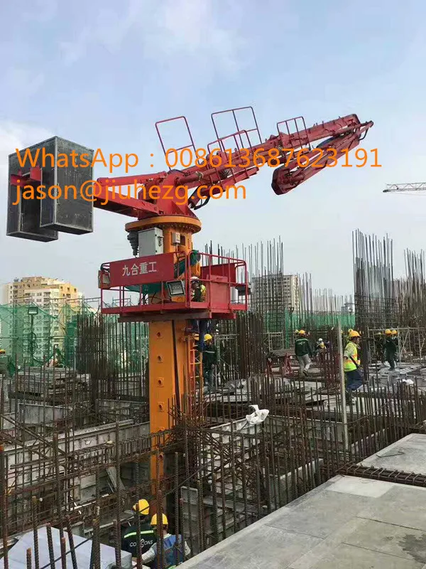 
JIUHE Brand self-climbing concrete placing boom floor climbing concrete placing boom concrete distributor with CE&ISO 