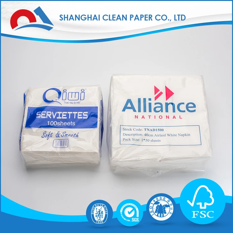 Pure Wood Pulp Tissue Disposable tissue Paper Napkin Thick  Napkin For Dinner Restaurant