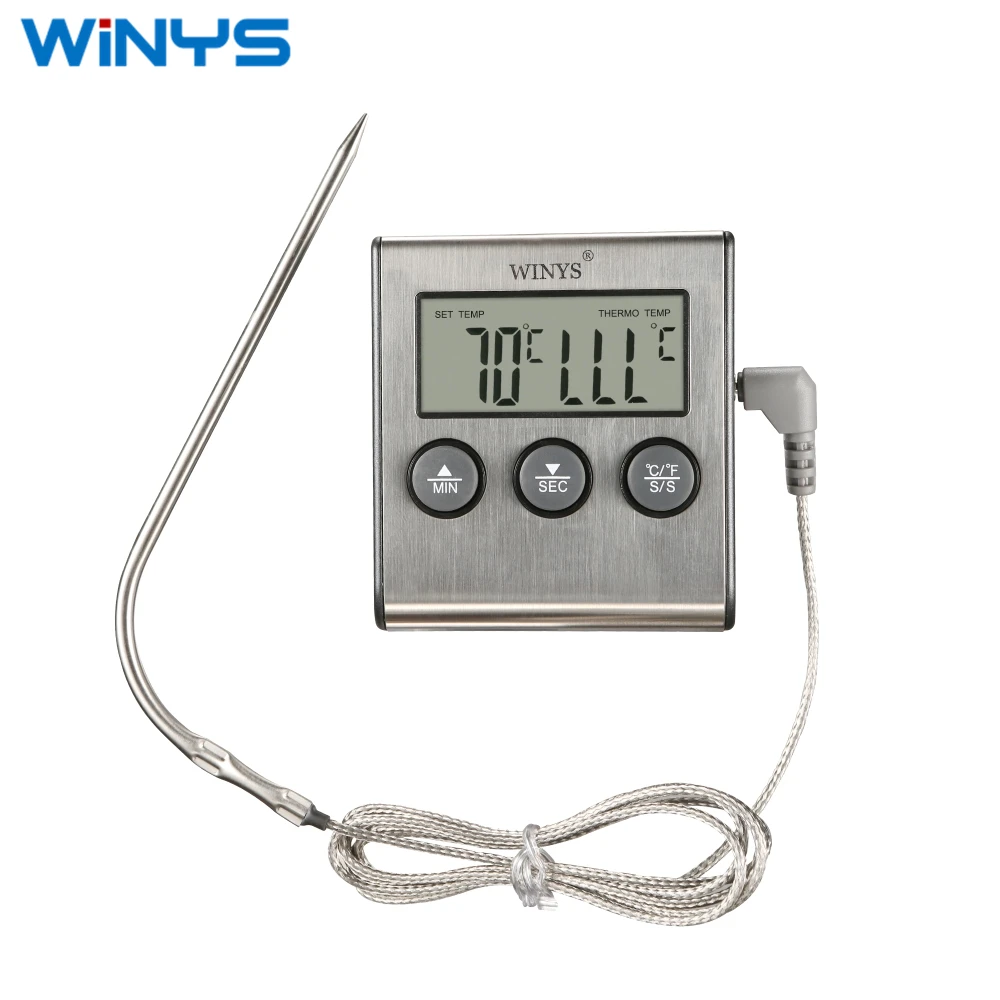 Kitchen food oven high temperature baking timer macaron barbecue probe type BBQ barbecue thermometer