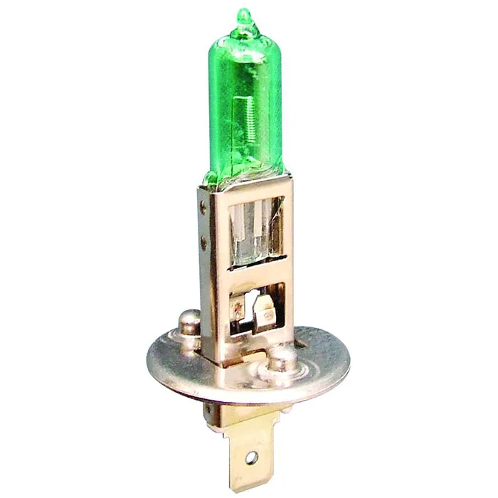 
green color with golden base 12v100w xenon bulb h1 