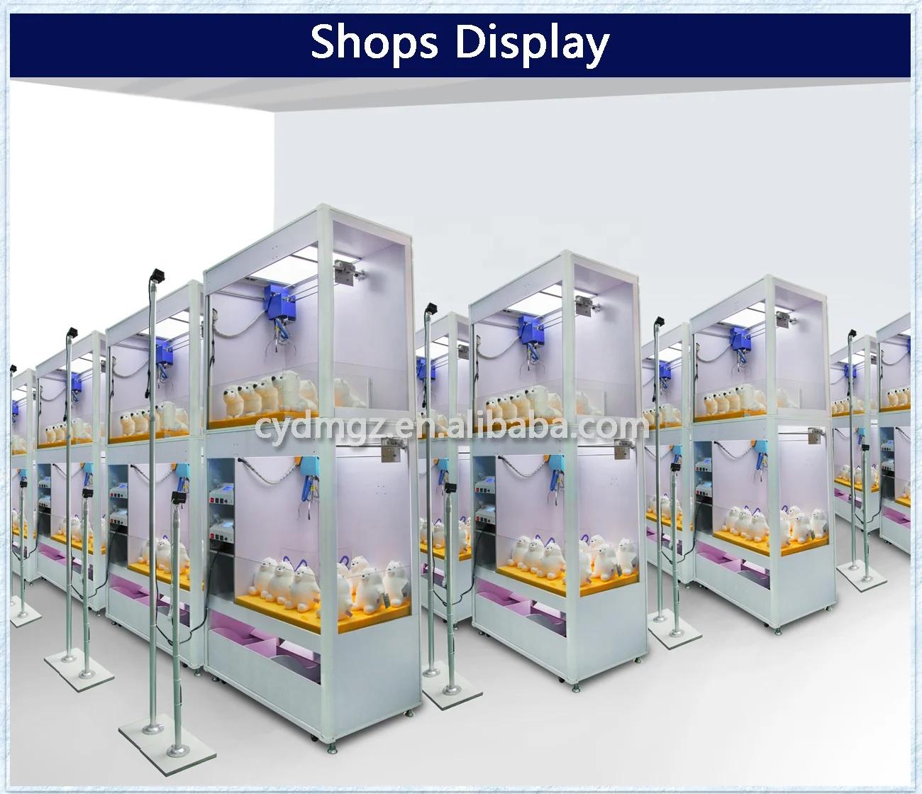 Network claw crane machine double layer mobile APP online  catch toys  machine 2018 new design save space crane machine factory