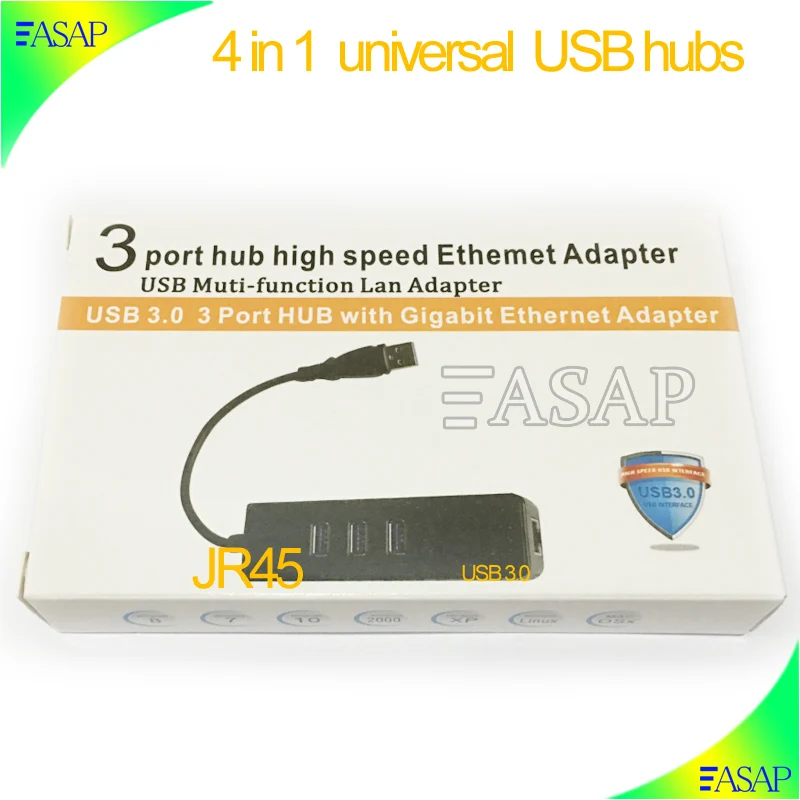 Универсальный Интерфейс Superspeed Usb 3 порта USB 3.0 Hub 3 Порта USB3.0 Hub с RJ45