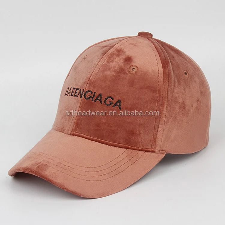 Fashion cheap men wholesale custom embroidered dad baseball velvet velour cap