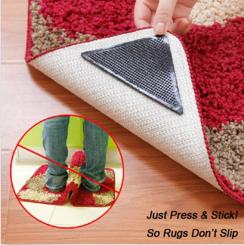 Furniture accessories hot seller black washable curling rug grippers anti slip pad carpet mat