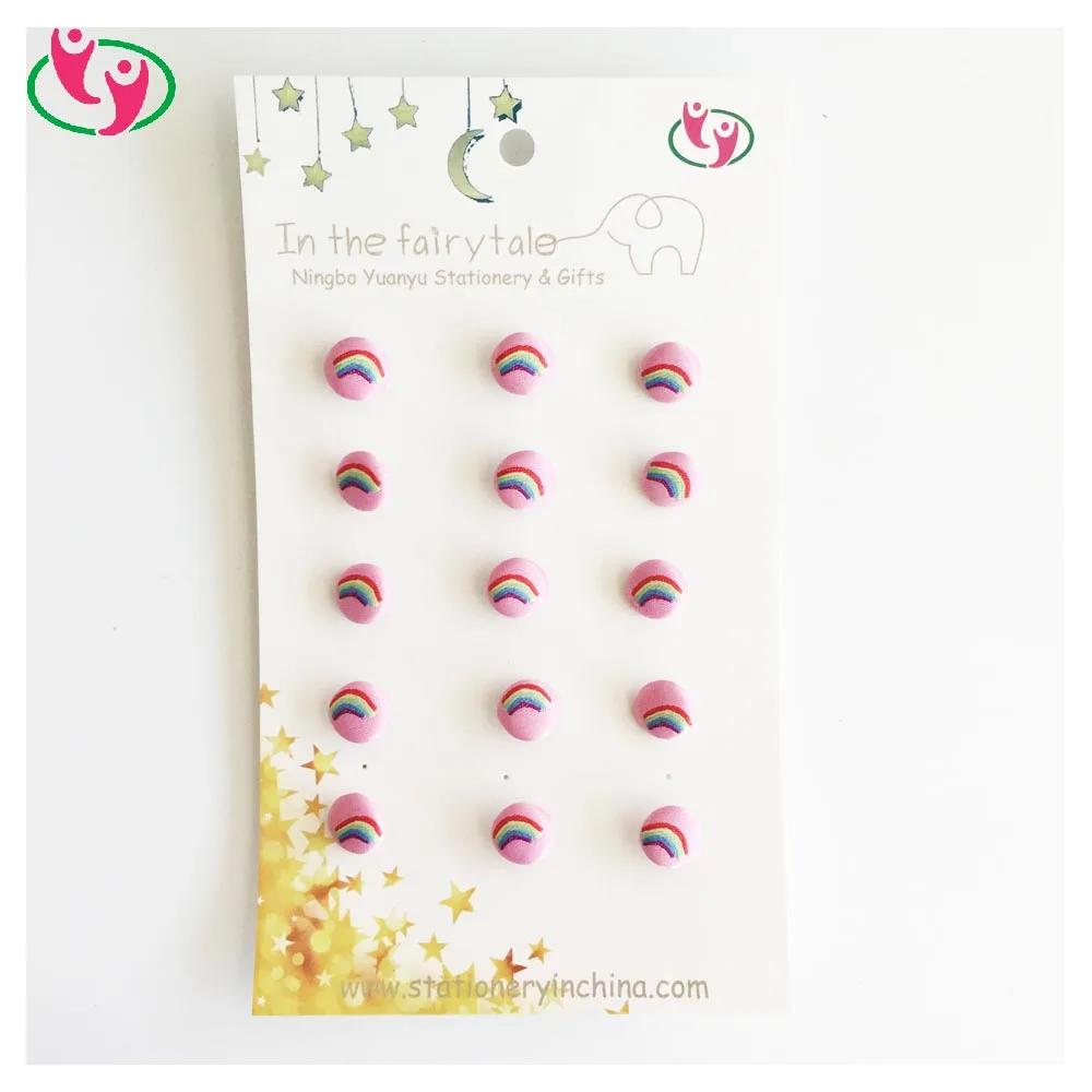 Высокое качество Необычные декоративные ткани канцелярские кнопки с логотипом на выбор заказчика