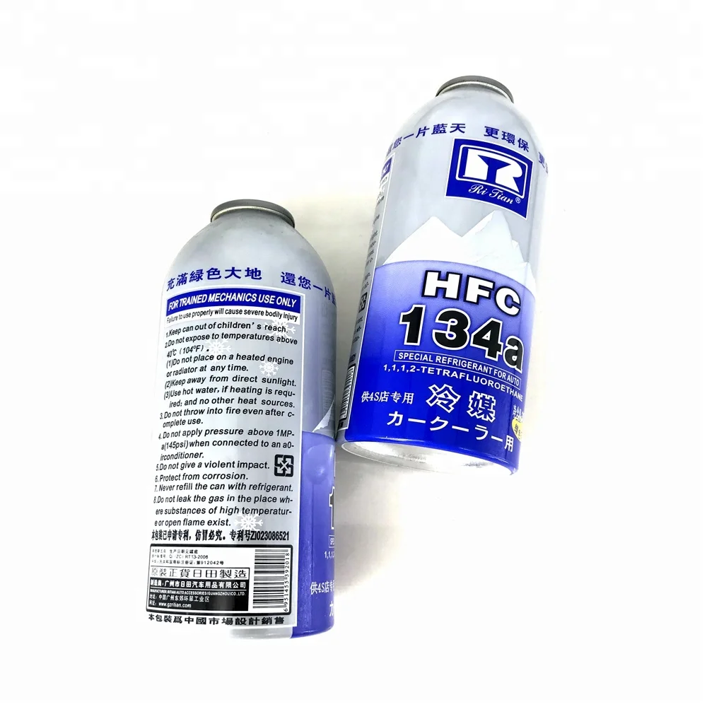 
China supplier High Purity 134a In Stock Small Can HFO auto air conditioner cool gas R134a Refrigerant 