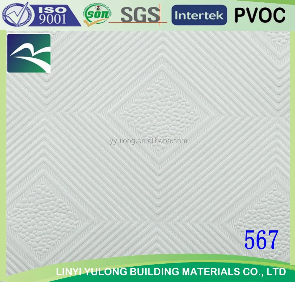 
2016 good quality pvc gypsum ceiling tile/board 