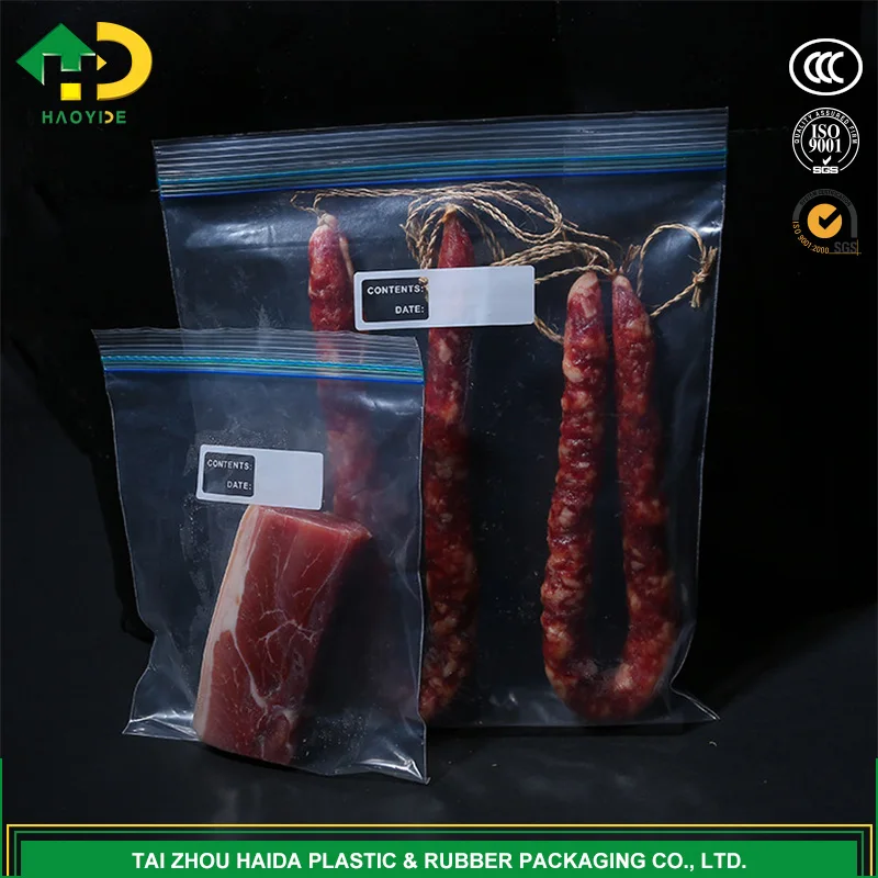 Clear Snack Leakproof Food Storage Double Ziplock Bag