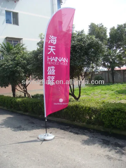 Пляж флагшток или летать флагшток с или формы пера и с металлической основе