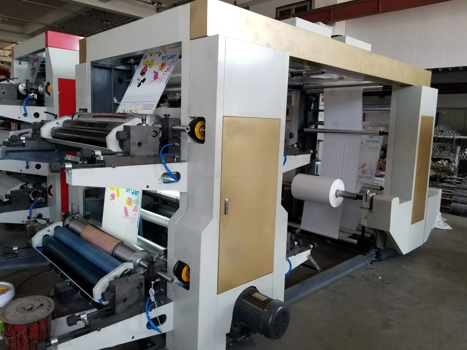 YT-4800  middle speed  plastic roll 4 colors flexo printing machine