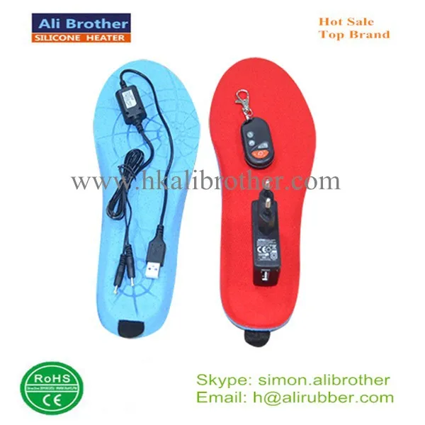 3.7v@1800mAh Remote control Li-ion battery heated insoles, battery heated insoles