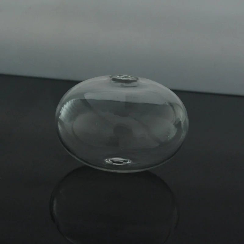 2018 лампворк ручной работы, плоские круглые прозрачные стеклянные Полые бусины