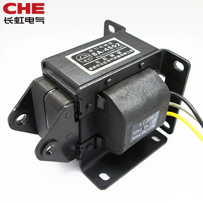 SA-4502 220V Attractive force 6kgf 58.8N Stroke 30mm Linear AC Solenoid