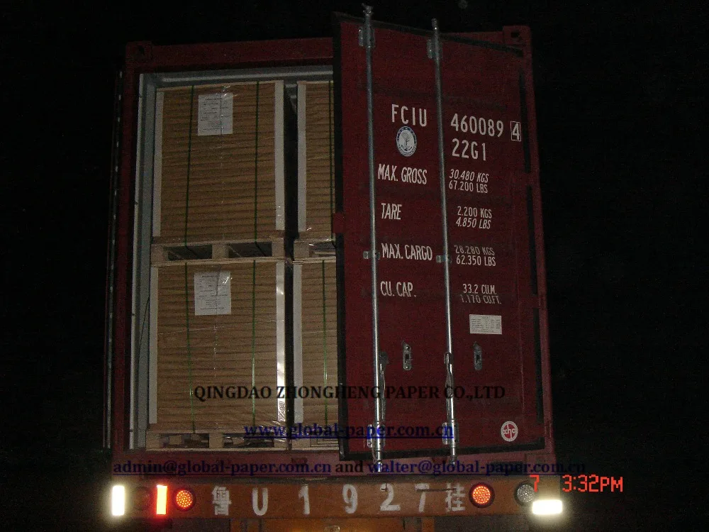 White card board/Cartulina triplex 170gsm