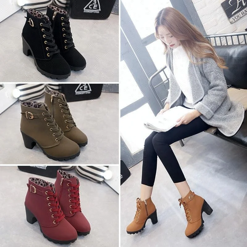 
GUGUTREE 35-41# cheap prices large size women winter boots big sizes lady winter ankle boots 
