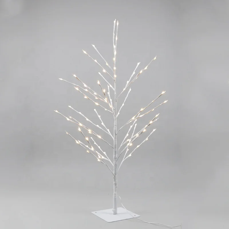 Pre lit Artificial Christmas Tree Light 90cm artificial trunk  branches  Birch Twig trees light for Christmas decoration Wedding
